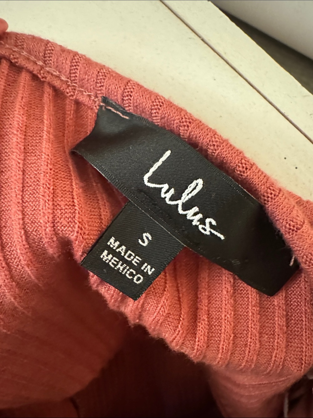 Lulu's Asymmetric Ribbed Tank - Pink - Picture 2 of 2